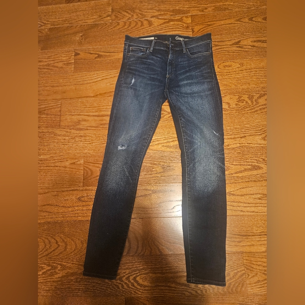 GAP Resolution True Skinny Deep Indigo Jeans Womens Size 28R